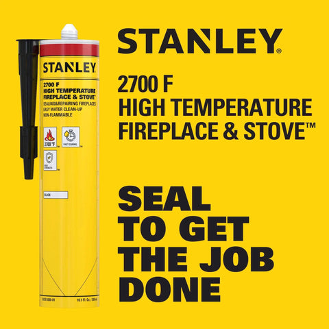 Beefed Up Heat Tolerance Silicone Sealant For Fireplaces Ovens Grills And Wood Stoves Fireproof Non Flammable Caulk Paintable Fast Drying 2 Pack 10.1 Oz Cartridges Up To 2700F displayed in product packaging.
