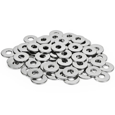 M6 Stainless Steel Flat Washers Set 50 Pieces For Industrial Automotive And Home Use Durable 304 Grade Stainless Steel