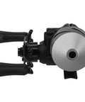Side view of Sniper Economy Micro Spincast Reel With Clam Pack And Stainless Steel Cone, Lightning 6.2:1 Gear Ratio, 25 IPT