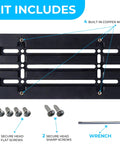 Heavy Duty Front Bumper License Plate Bracket For Nissan 2000 To 2026 kit includes flat and sharp screws, wrench, and copper nuts.