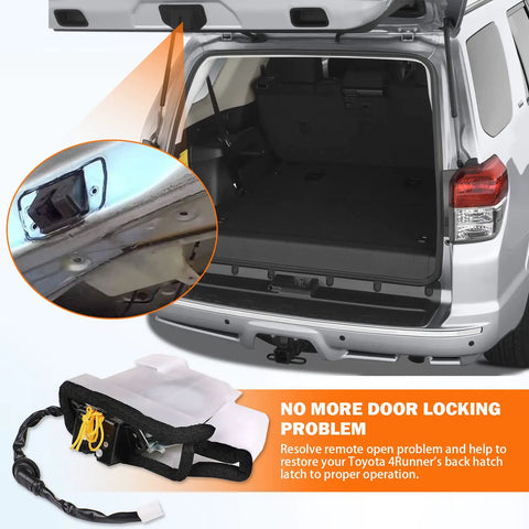 Toyota 4Runner Rear Hatch Latch Actuator Replacement for 2003-2009 4th Gen showing trunk and latch detail