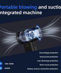 3 In 1 Cordless Air Duster And Mini Vacuum With LED Light USB C Rechargeable 180000 RPM 5 Speeds Portable Handheld Cleaner
