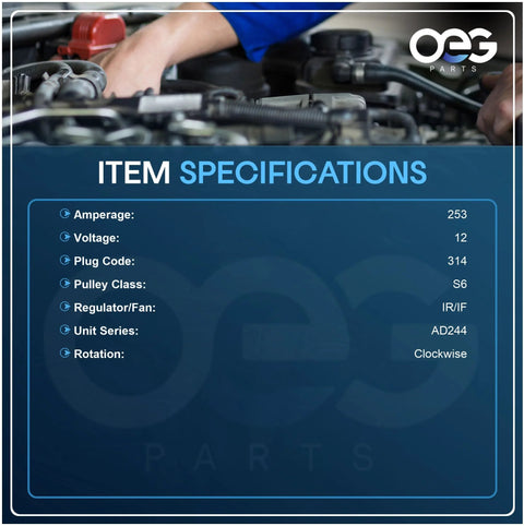 Beefed Up 255 Amp High Output Alternator For Chevy Silverado Isuzu Hummer Saab 6.0L 6.6L 8.1L Engines Specifications