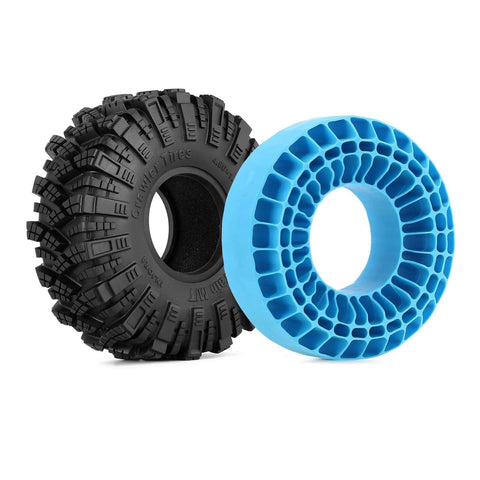 Silicone Rubber Inserts For RC Crawlers 118 To 122 Mm Wheel Tires With 4.75 Inch Outer Diameter Blue Medium Hardness Waterproof