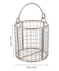 Slick Heavy Duty Stainless Steel Ultrasonic Cleaner Basket With Fine Mesh And Swinging Handle For Jewelry Lab Equipment and Precision Washing Rack, 10cm size.
