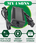Automatic Battery Charger For White Tank M4 Backpack Sprayer, Go To Power Supply And Charge Maintainer with cord