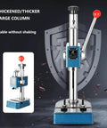 Heavy Duty 1100lb Benchtop Arbor Press Featuring Smooth Auto Rebound Rocker Lever Built Tough To Handle Precision Stamping Bending And Forming Shop Grind, large column design for stability.