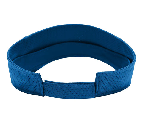 Cool Royal Blue Vise Gauge Square Men Visor Hat For Machinists And CNC Pros featuring breathable mesh interior and adjustable strap.