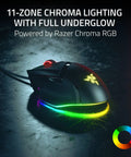 Basilisk V3 35K Wired Ergonomic Gaming Mouse With HyperScroll Tilt Wheel, showing Chroma RGB Lighting and Speedflex Cable.