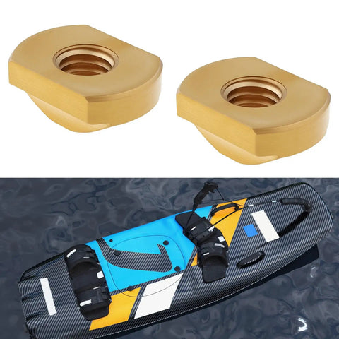 Solid M8 Brass Hydrofoil T Nuts For Water Sports Tracks 4 Pack Marine Grade Hardware 20X14mm fixtures for kiteboarding setup.