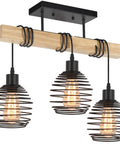 Plug In Wall Sconces Set Of Two Farmhouse Style Wall Mounted Lights With Metal Cage Lampshades And Solid Wood Beam