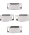Heavy Duty Door Magnetic Catch For Cabinets And Closets, Stainless Steel Latch With Built In Magnet, Arc Screw Hole Design
