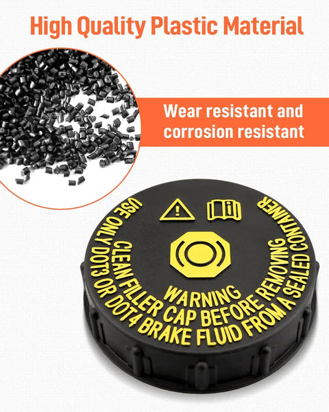 Brake Fluid Reservoir Cap For Rogue And Rogue Sport 2015 Through 2023 Replacement Master Cylinder Oil Tank Cap Black 460204BA0A