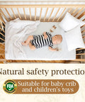 Premium Linseed Oil And Beeswax Wood Finish Sets Fast For A Killer Protective Seal on a baby crib mattress.