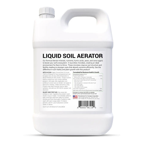 Liquid Lawn Aerator One Gallon Soil Conditioner And Softener For Lawns And Gardens Loosens Clay And Compacted Soil For Better Water And Nutrient Absorption Concentrated Liquid Aeration For Stronger Roots For DIY Lawn Care Pros