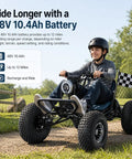 Trail Ready Electric Go Kart For Adults With 4000W Peak Power And 31 MPH Top Speed Off Road Suspension in use on grass