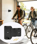 Heavy Duty Mountain Bike Battery Charging Holder With Tool-Free Nylon Storage Rack For Secure Wall Mount Drop Protection Tidy Garage And Workshop E-Bike Organizer Charger Shelf Off Ground, black wall-mount rack with screws