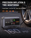 Roadside Lifesaver All In One Jump Starter With Air Compressor And USB C Fast Charge 8000A Peak 160 PSI Tire Inflator