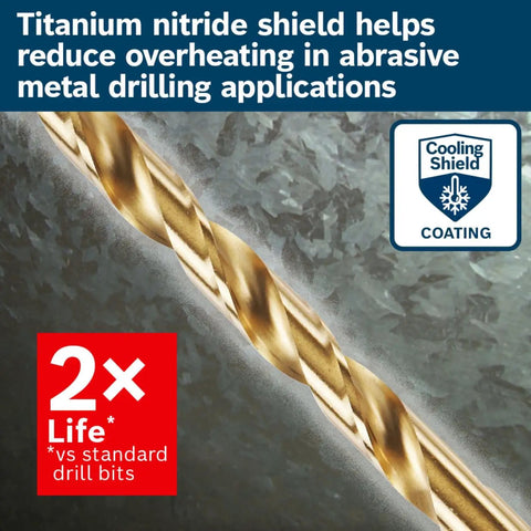 Titanium Coated Step Drill Bit With Self Starting Point And Double Flute For Clean Holes In Thin Sheet Metal Up To One Eighth Inch