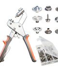 Pro Grade Heavy Duty Snap Fastener Tool Set With 15mm Snap Tool 80 Sets Boat Cover Snaps For Fabric Canvas Leather Tarps And Sewing Includes Punch Pliers And Setting Tools In Clear Storage Box