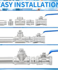 1-1/2 Inch NPT Male Outer Square Head Socket Pipe Plug Fittings, 304 Stainless Steel Thread Adapters in plumbing setup
