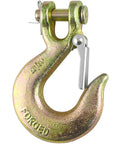 Three Eighths Inch Clevis Slip Hook With Latch Grade 70 Forged Steel 18,000 Lbs Capacity Heavy Duty Chain Hook for towing