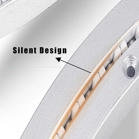 Detail of silent design feature on Heavy Duty Swivel Base Turntable Kit For Glass Granite Or Wood Tables Aluminum Alloy Rotating Plate
