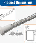 Rock Solid Window Screen Plunger Pins Replacement Latches 5/32 X 1.5 Inch for One Inch Screen Frame Hardware, showing dimensions.