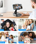Foldable Phone Stand With Bluetooth Speaker And Built In Charging Station 3 In 1 Desk Gadget for family celebrations and calls