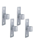 Wall Mount Gate Hinges For 5/8 Inch Pin Chain Link Fence Post, Heavy Duty Galvanized Iron Hardware Pack Of 4 in metallic finish