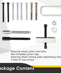 Universal Gearhead Favorite Steering Wheel Puller And Compressor Remover Tool Set with bolts and non-threaded puller legs