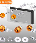 Sparkle Ball License Plate Screws Kit Universal Anti Theft Bolts For Car Truck Motorcycle Stainless Steel Fasteners