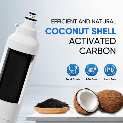 Three Pack Replacement Water And Air Filter Kit For LG Fridges LT800P LT800PC ADQ73613402 coconut shell activated carbon
