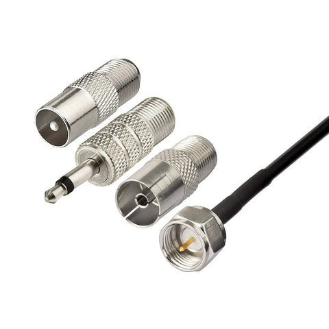 Connector set for Magnetic Base FM Antenna For Indoor Home Stereo Receivers With Bluetooth That Actually Boosts FM Radio Reception Compatible With Pioneer Onkyo Yamaha Marantz Sherwood Tuner And AV Systems Easy Install Digital HD Radio