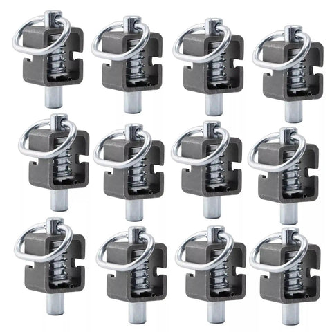 Beefy Heavy Duty Utility Trailer Gate Spring Latch Lock Assembly 12 Pack With 5/8 Weld On, steel, spring locks for trailer gates.