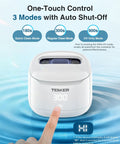 49kHz Ultrasonic Cleaner For Night Guards And Dental Gear, Deep Clean in 220ML White Pod with 3 cleaning modes and auto shut-off
