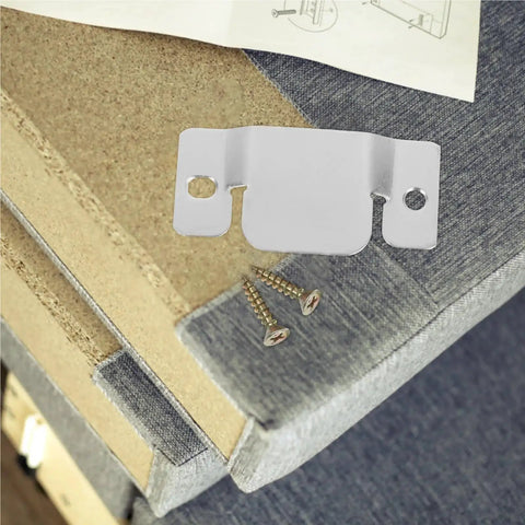 Heavy Duty Sectional Sofa Connectors 40 Piece Set Universal Furniture Joint Reinforcement Kit with steel connector and screws.