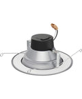 Color Selectable LED Downlight Retrofit 9 Watt 5 To 6 Inch Dimmable 120 Volt Brushed Nickel Finish Ideal For Industrial And Commercial Spaces Pack Of 8 with mounting clips visible