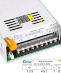 Dual Display 24V Lab Grade Power Supply From 110V 220V AC To DC 0 To 24V Beefy 20A 480W Buck Converter Regulated Adjustable Output