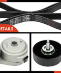 Serpentine Belt Drive Kit for Chevrolet Silverado 1500 2005 2013 4 3L V6 Express 1500 2500 GMC Sierra 1500 Savana components