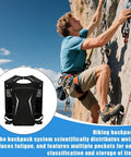 Man climbing rock face wearing Hydration Vest For Runners Water Pack With Built In Reservoir Lightweight Hydration Backpack Pouch