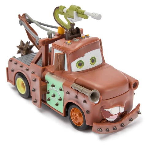 Tow Mater Remote Control Car With Crash And Rebuild Action, 2.4GHz Wireless RC Car For Kids, Futuristic Post Apocalyptic Design