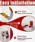 20 Pack Universal Fire Extinguisher Mounting Bracket Kit with expansion screws and wall hanger easy installation steps