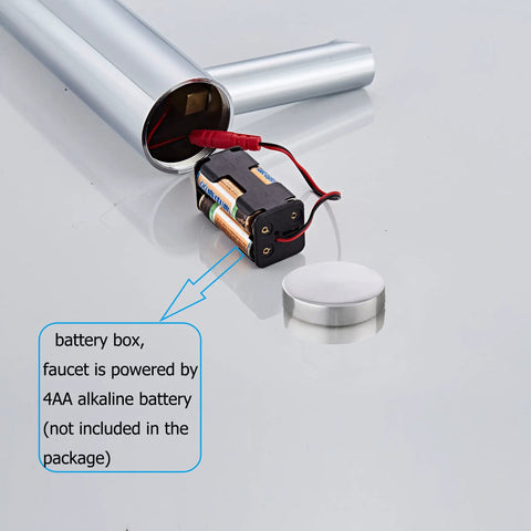 Battery compartment for Touchless Bathroom Sink Faucet With Infrared Sensor And Temperature Control Hands Free Tall Body