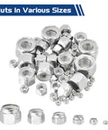 Various Nylon Locking Hex Nuts 4 40 Pack Of 50 In 304 Stainless Steel With Silver Finish for industrial applications