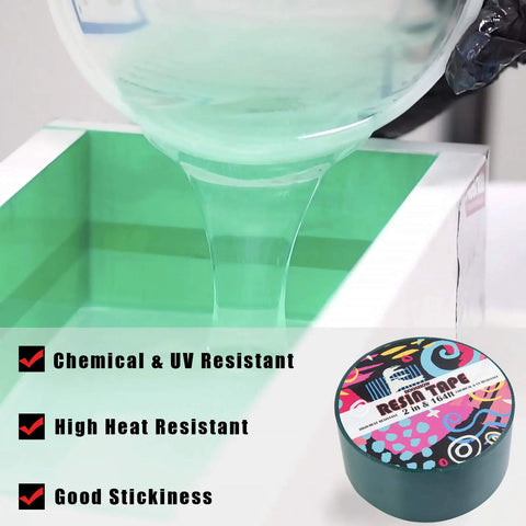 Illustration of heat resistant resin tape for epoxy molding silicone adhesive craft tape with high heat and UV resistance features