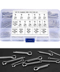 290 Pcs Stainless Steel Cotter Pins Set With 24 Sizes For Cars, Trucks, Lawn Mowers And Small Engines, kit in storage box
