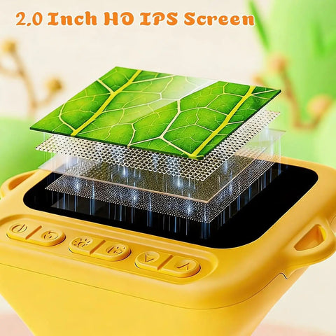 Digital Microscope For Kids With 2 Inch HD Screen Handheld Camera For Bugs Plants Nature Totally Fun And Educational Pocket Microscope STEM Toy Gift For Boys And Girls Ages 4 To 12, yellow 2-inch screen