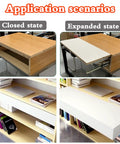 Badass Heavy Duty Steel Drawer Slides With Smooth As Butter Soft Close Glide For Extendable Desk Cabinet Hardware in closed and expanded states.