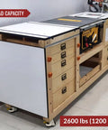 Workbench with Leveling Casters With Ratchet Handle For Heavy Duty Gear Set Of 4 2600 Lbs Total Capacity Industrial Caster Wheels